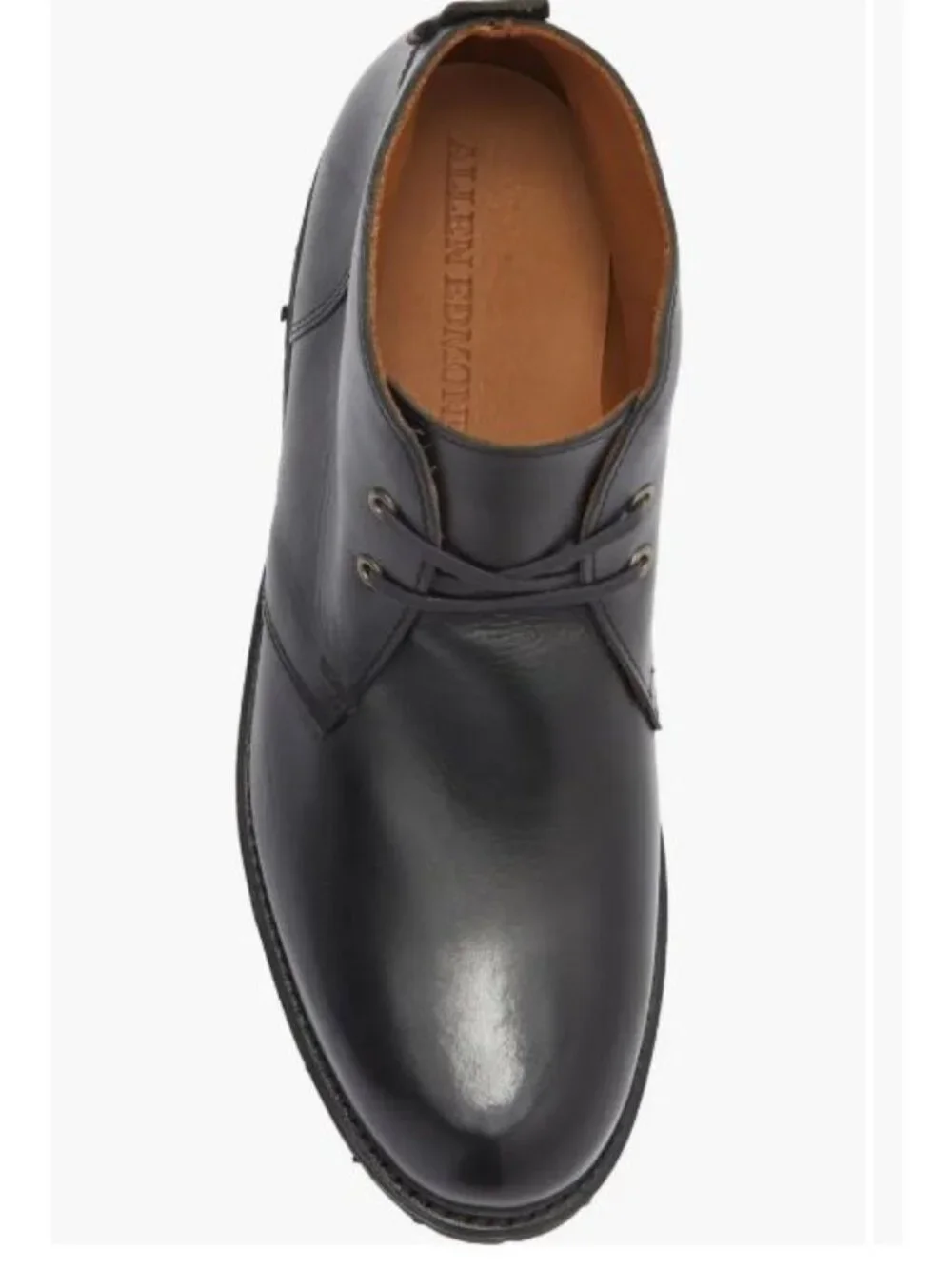 Allen Edmonds Mens Black Leather Chandler Lug Sole Chukka Boot Sz 9.5 D New